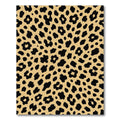 Dotted Black Big Cat Spots Tan Rug