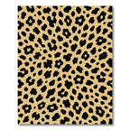 Dotted Black Big Cat Spots Tan Rug