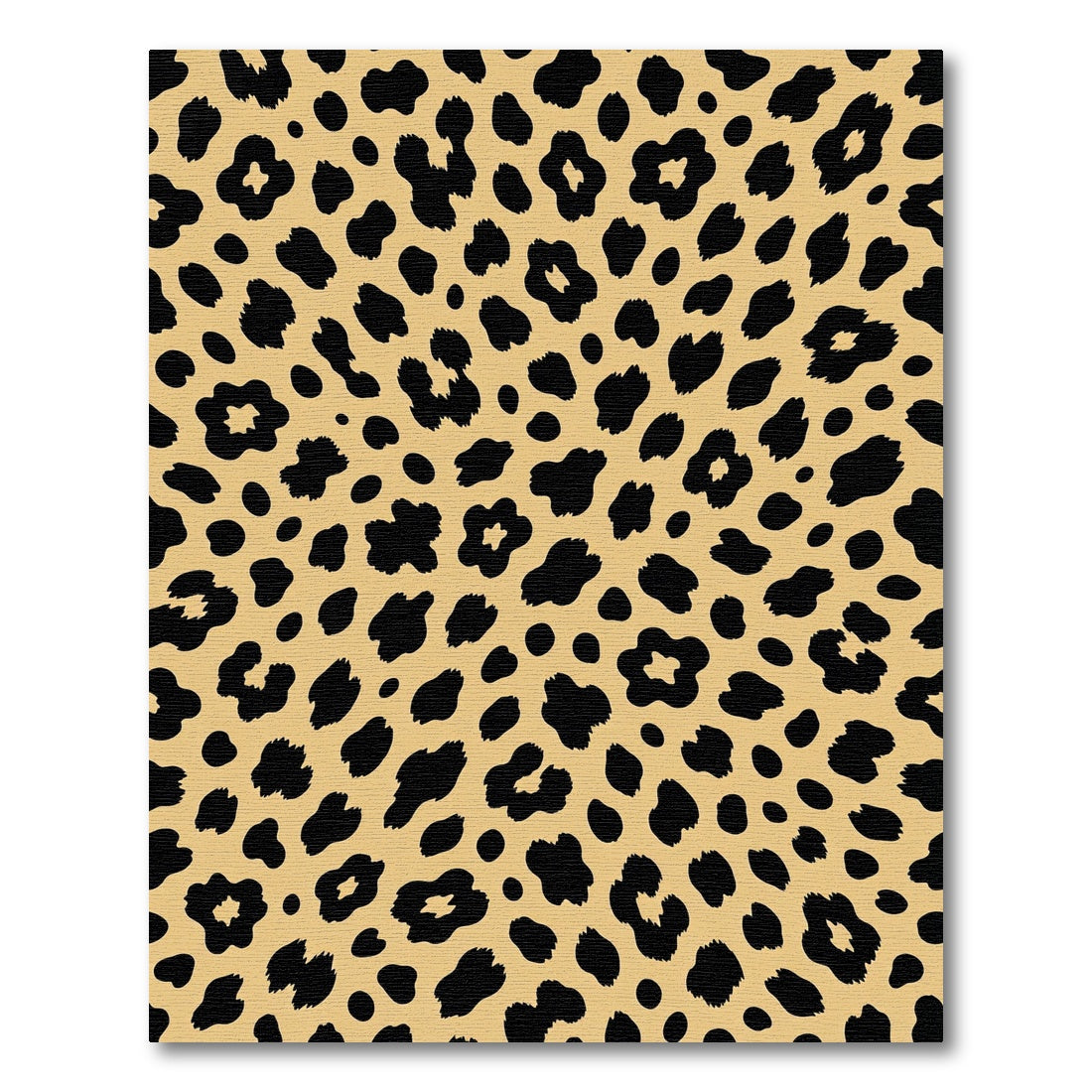 Dotted Black Big Cat Spots Tan Rug
