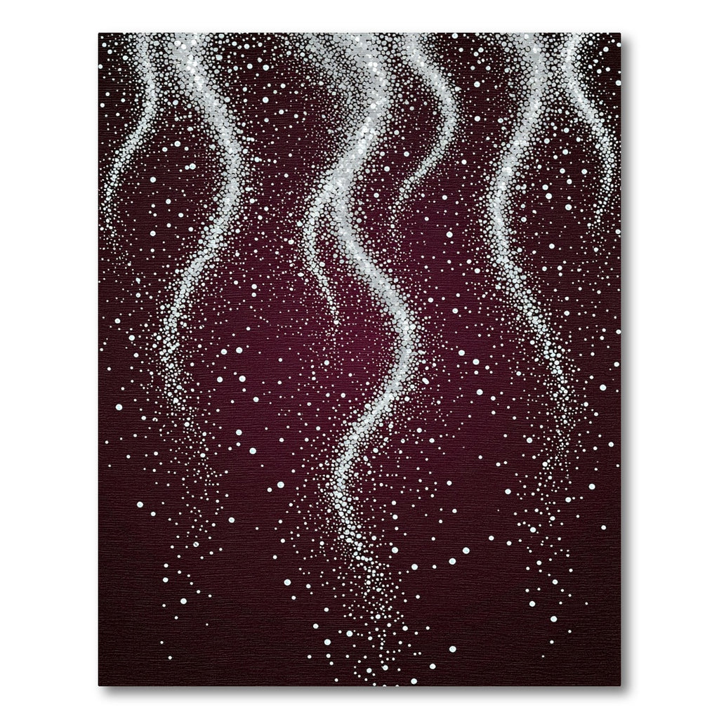 Deep Burgundy White Speckled Cascade Rug