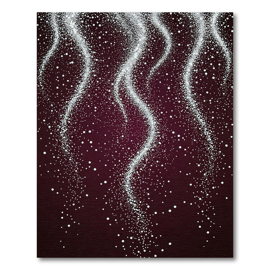 Deep Burgundy White Speckled Cascade Rug