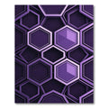 Modern Deep Purple Geometric Hexagon Rug