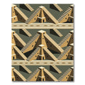 Tonal Terracotta Pyramid Staircase Maze Rug