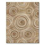 Abstract Coffee Swirl Concentric Circles Rug