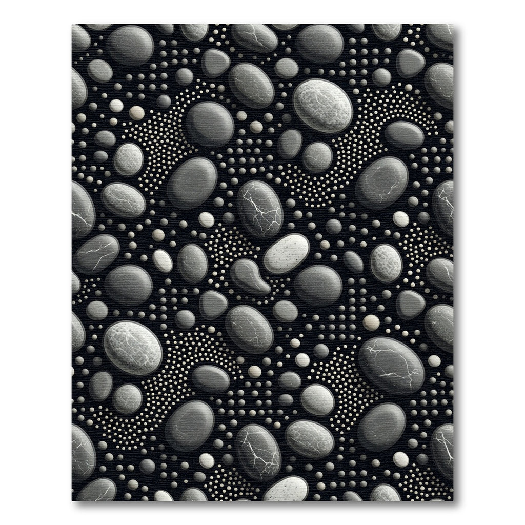 Charcoal Pebble Mosaic Arrangement Rug