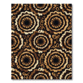 Brown Tawny Sunburst Medallion Rug