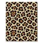 Golden Leopard Spots Flower Rug