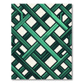 Modern Emerald Green Intersecting Lattice Rug