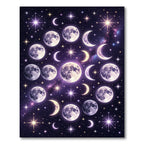 Celestial Moon Phases Cosmic Starry Night Rug