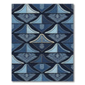 Indigo Denim Tribal Diamond Arrangement Rug