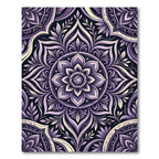 Ethereal Amethyst Floral Mandala Bloom Rug