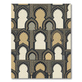 Gold Archway Medallion Pattern Rug