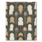 Gold Archway Medallion Pattern Rug