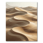 Earthy Rippled Sand Dune Abstract Rug