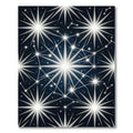 White Radiant Stars Dark Sky Rug