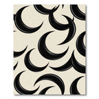 Black Crescent Moon Arrangement Rug