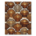 Coastal Seashell Sunset Landscape Rug