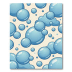 Soft Blue Bubble Cluster Pattern Rug
