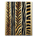 Bold Golden Striped Animal Texture Rug