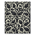 Black Ivory Botanical Scroll Rug