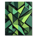 Shades of Green Geometric Prism Rug