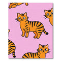 Cute Orange Tiger Cat Pattern Rug