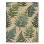 Earthy Tan Fern Frond Repeat Rug