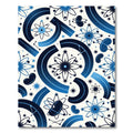 Space Age Blue Atomic Starburst Rug