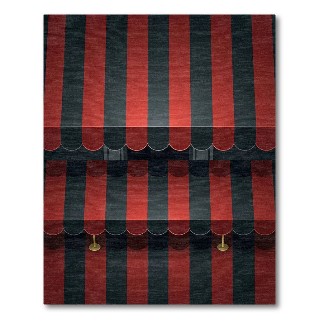 Bold Red Black Stripe Valence Rug