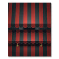 Bold Red Black Stripe Valence Rug