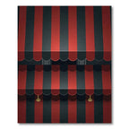 Bold Red Black Stripe Valence Rug