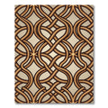 Earthy Bronze Interwoven Curve Weave Rug