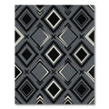Gray Black Diamond Navajo Rug