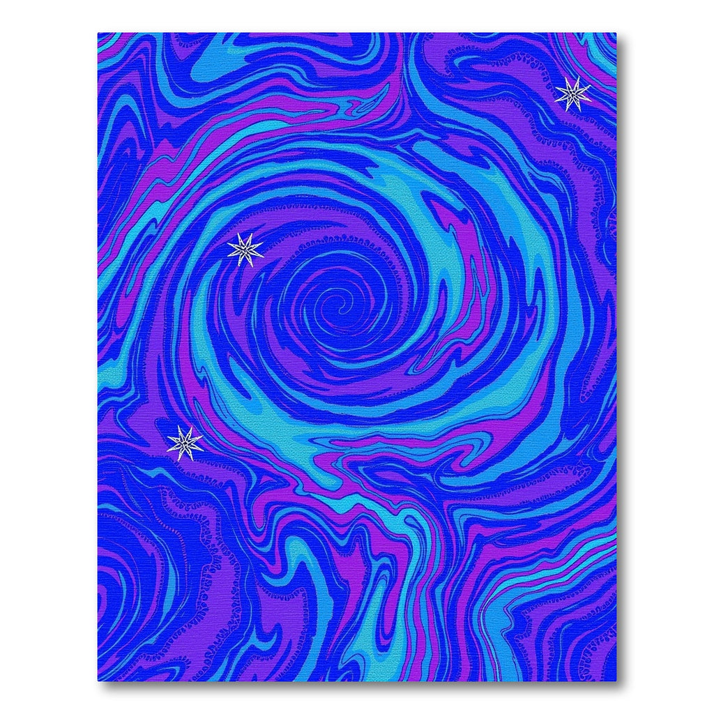Vibrant Swirl Galaxy Star Rug
