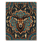 Majestic Deer Head Boho Mandala Decor Rug