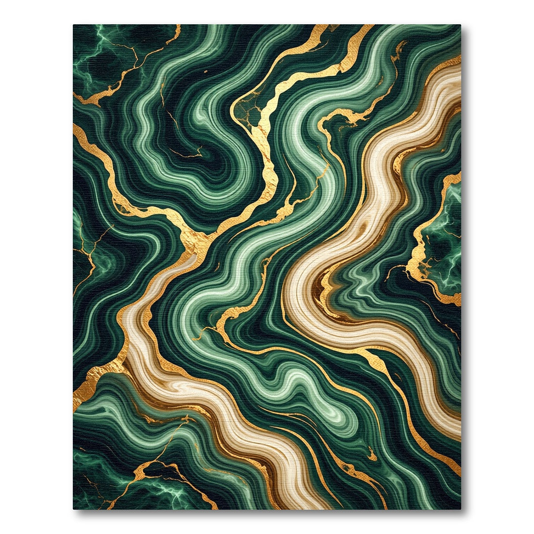 Emerald Green Agate Gold Vein Rug