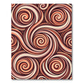 Crimson Swirling Lines Abstract Rug