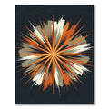 Vibrant Orange Burst Radial Art Rug