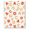 Alphabet Scatter Red Orange Rug
