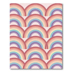 Pastel Rainbow Arc Pattern Rug