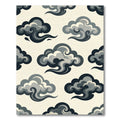 Monochromatic Gray Clouds Abstract Art Rug