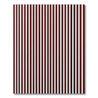 Bold Crimson White Vertical Stripes Rug
