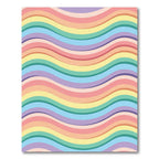Pastel Rainbow Wavy Stripe Rug