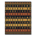 Earthy Ochre Geometric Tribal Stripe Rug