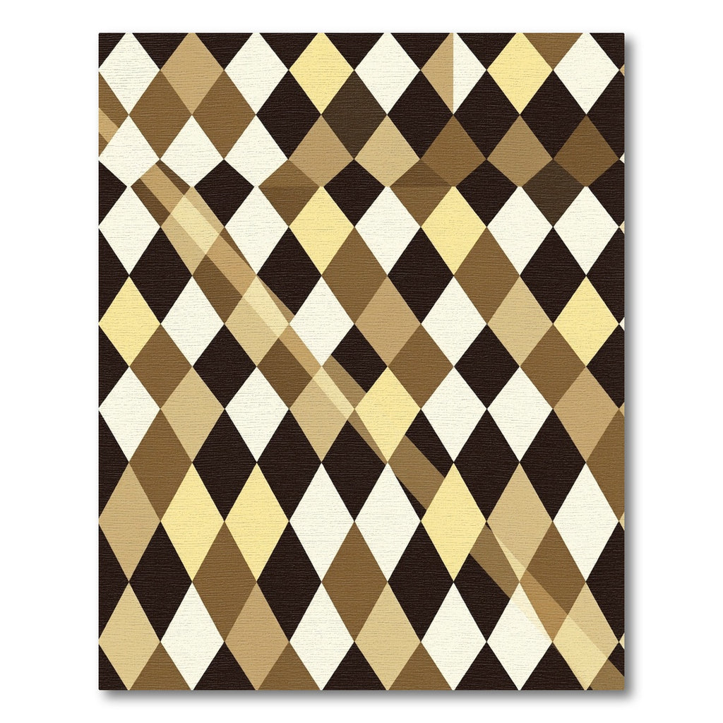 Chocolate Diamond Grid Overlay Rug