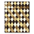 Chocolate Diamond Grid Overlay Rug