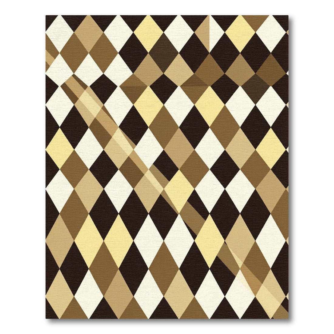 Chocolate Diamond Grid Overlay Rug