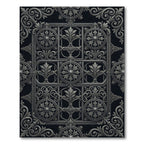 Ornate Victorian Scrollwork Medallions Rug