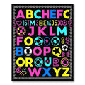 Vibrant Alphabet Soccer Balls Collection Rug