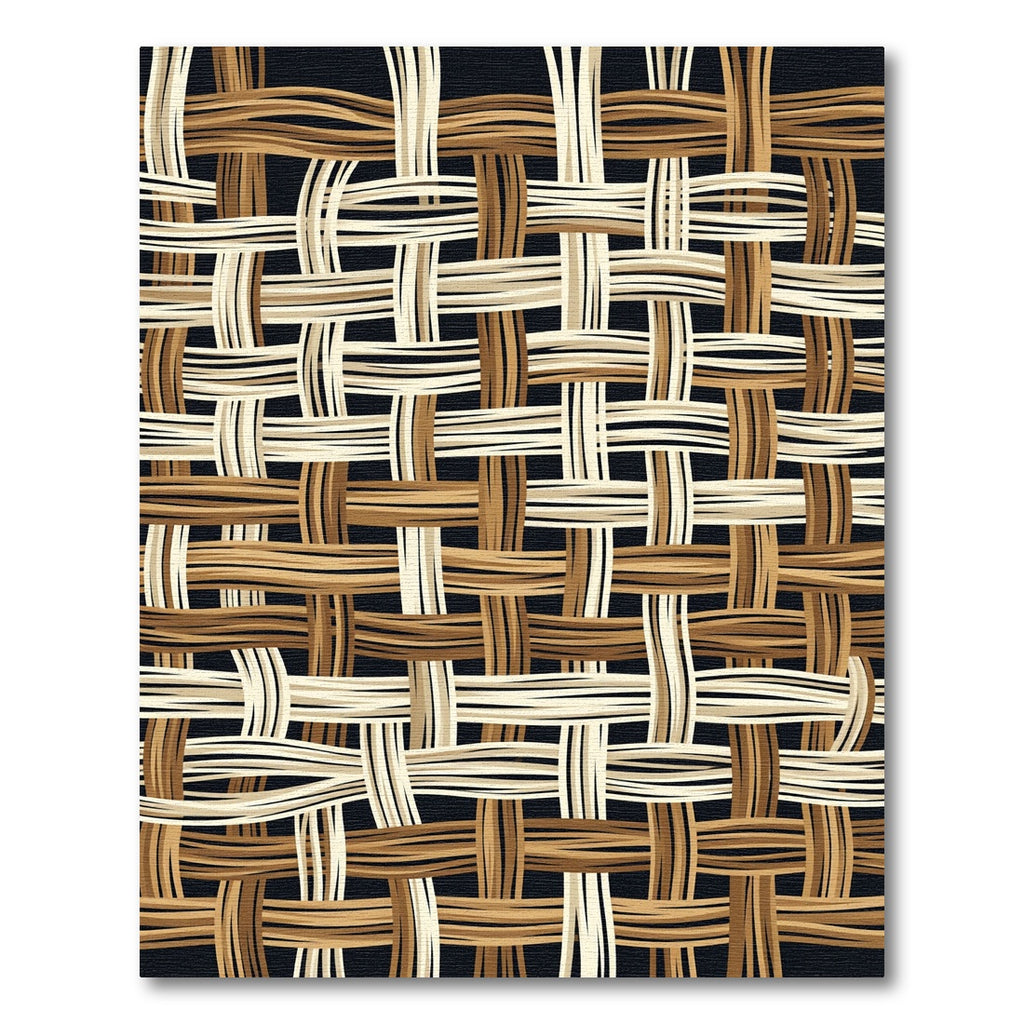 Woven Earth Tone Lattice Rug